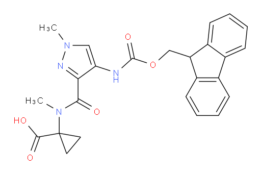 1-[N-methyl4-({[(9H-fluoren-9-yl)methoxy]carbonyl}amino)-1-methyl-1H-pyrazole-3-amido]cyclopropane-1-carboxylic acid