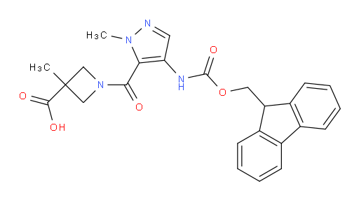1-[4-({[(9H-fluoren-9-yl)methoxy]carbonyl}amino)-1-methyl-1H-pyrazole-5-carbonyl]-3-methylazetidine-3-carboxylic acid