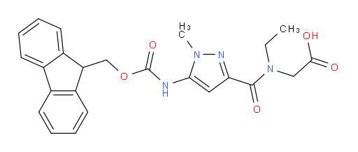 2-{N-ethyl-1-[5-({[(9H-fluoren-9-yl)methoxy]carbonyl}amino)-1-methyl-1H-pyrazol-3-yl]formamido}acetic acid