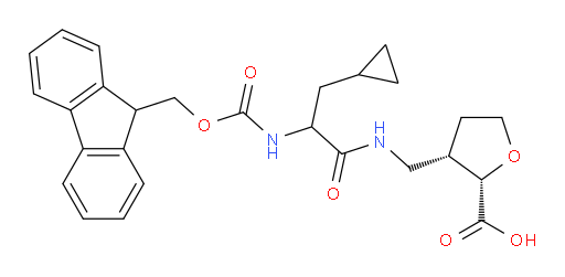 rac-(2R,3R)-3-{[3-cyclopropyl-2-({[(9H-fluoren-9-yl)methoxy]carbonyl}amino)propanamido]methyl}oxolane-2-carboxylic acid