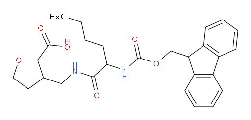 3-{[2-({[(9H-fluoren-9-yl)methoxy]carbonyl}amino)hexanamido]methyl}oxolane-2-carboxylic acid