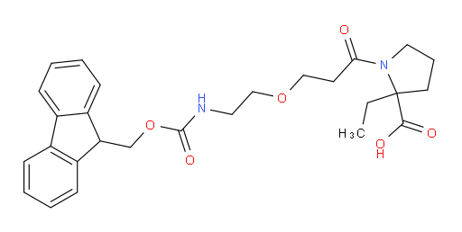2-ethyl-1-{3-[2-({[(9H-fluoren-9-yl)methoxy]carbonyl}amino)ethoxy]propanoyl}pyrrolidine-2-carboxylic acid