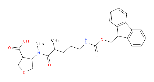 4-[5-({[(9H-fluoren-9-yl)methoxy]carbonyl}amino)-N,2-dimethylpentanamido]oxolane-3-carboxylic acid