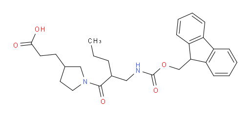 3-(1-{2-[({[(9H-fluoren-9-yl)methoxy]carbonyl}amino)methyl]pentanoyl}pyrrolidin-3-yl)propanoic acid