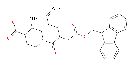 1-[2-({[(9H-fluoren-9-yl)methoxy]carbonyl}amino)hex-5-enoyl]-3-methylpiperidine-4-carboxylic acid