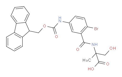 2-{[2-bromo-5-({[(9H-fluoren-9-yl)methoxy]carbonyl}amino)phenyl]formamido}-3-hydroxy-2-methylpropanoic acid