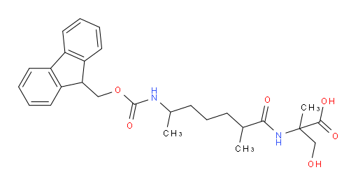 2-[6-({[(9H-fluoren-9-yl)methoxy]carbonyl}amino)-2-methylheptanamido]-3-hydroxy-2-methylpropanoic acid