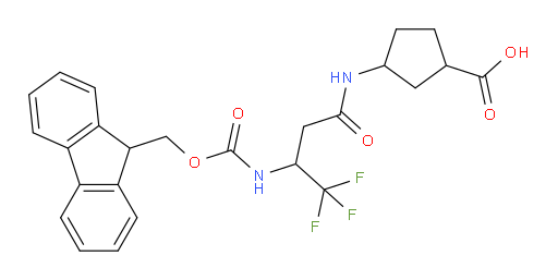 3-[3-({[(9H-fluoren-9-yl)methoxy]carbonyl}amino)-4,4,4-trifluorobutanamido]cyclopentane-1-carboxylic acid