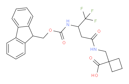 1-{[3-({[(9H-fluoren-9-yl)methoxy]carbonyl}amino)-4,4,4-trifluorobutanamido]methyl}cyclobutane-1-carboxylic acid