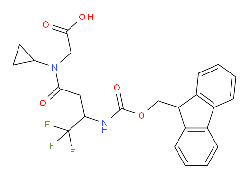 2-[N-cyclopropyl-3-({[(9H-fluoren-9-yl)methoxy]carbonyl}amino)-4,4,4-trifluorobutanamido]acetic acid