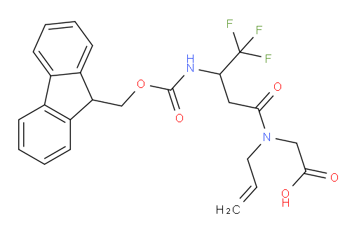 2-[3-({[(9H-fluoren-9-yl)methoxy]carbonyl}amino)-4,4,4-trifluoro-N-(prop-2-en-1-yl)butanamido]acetic acid