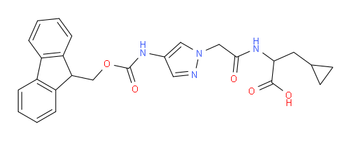 3-cyclopropyl-2-{2-[4-({[(9H-fluoren-9-yl)methoxy]carbonyl}amino)-1H-pyrazol-1-yl]acetamido}propanoic acid