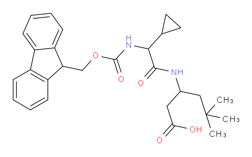 3-[2-cyclopropyl-2-({[(9H-fluoren-9-yl)methoxy]carbonyl}amino)acetamido]-5,5-dimethylhexanoic acid