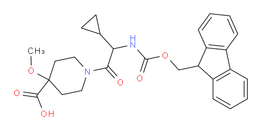 1-[2-cyclopropyl-2-({[(9H-fluoren-9-yl)methoxy]carbonyl}amino)acetyl]-4-methoxypiperidine-4-carboxylic acid