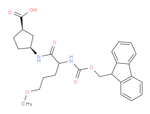 rac-(1R,3S)-3-[2-({[(9H-fluoren-9-yl)methoxy]carbonyl}amino)-5-methoxypentanamido]cyclopentane-1-carboxylic acid