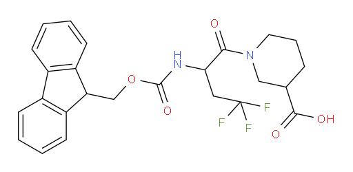 1-[2-({[(9H-fluoren-9-yl)methoxy]carbonyl}amino)-4,4,4-trifluorobutanoyl]piperidine-3-carboxylic acid