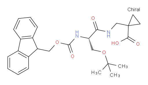 1-{[(2S)-3-(tert-butoxy)-2-({[(9H-fluoren-9-yl)methoxy]carbonyl}amino)propanamido]methyl}cyclopropane-1-carboxylic acid
