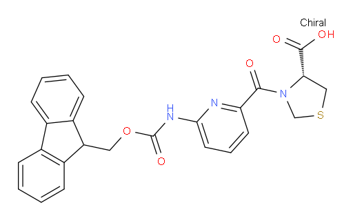 (4R)-3-[6-({[(9H-fluoren-9-yl)methoxy]carbonyl}amino)pyridine-2-carbonyl]-1,3-thiazolidine-4-carboxylic acid