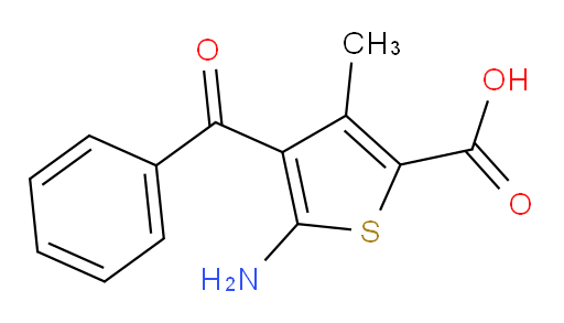 5-amino-4-benzoyl-3-methylthiophene-2-carboxylic acid