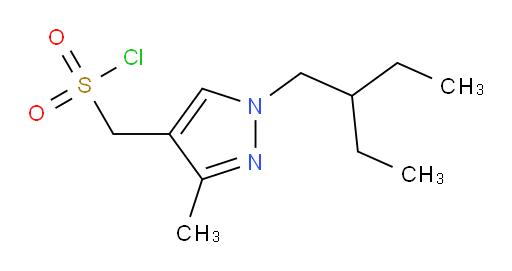 [1-(2-ethylbutyl)-3-methyl-1H-pyrazol-4-yl]methanesulfonyl chloride