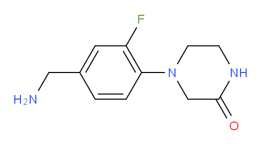 4-[4-(aminomethyl)-2-fluorophenyl]piperazin-2-one