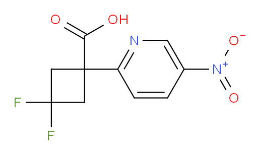 3,3-difluoro-1-(5-nitropyridin-2-yl)cyclobutane-1-carboxylic acid