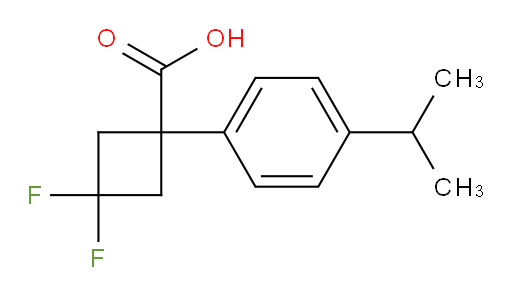 3,3-difluoro-1-[4-(propan-2-yl)phenyl]cyclobutane-1-carboxylic acid