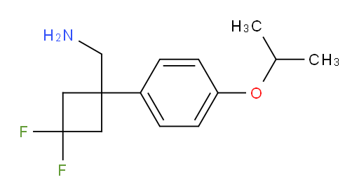 {3,3-difluoro-1-[4-(propan-2-yloxy)phenyl]cyclobutyl}methanamine