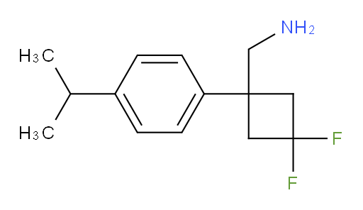 {3,3-difluoro-1-[4-(propan-2-yl)phenyl]cyclobutyl}methanamine