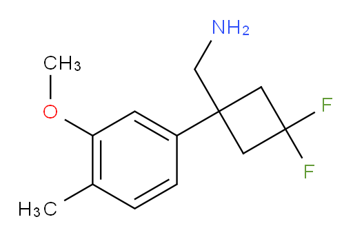 [3,3-difluoro-1-(3-methoxy-4-methylphenyl)cyclobutyl]methanamine