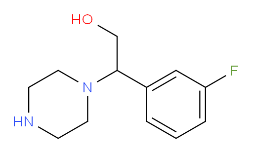 2-(3-fluorophenyl)-2-(piperazin-1-yl)ethan-1-ol