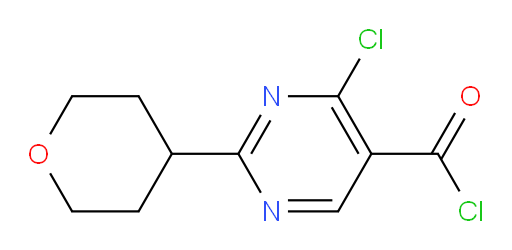 4-chloro-2-(oxan-4-yl)pyrimidine-5-carbonyl chloride