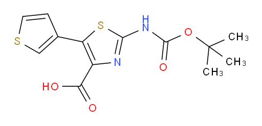 2-{[(tert-butoxy)carbonyl]amino}-5-(thiophen-3-yl)-1,3-thiazole-4-carboxylic acid