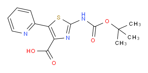 2-{[(tert-butoxy)carbonyl]amino}-5-(pyridin-2-yl)-1,3-thiazole-4-carboxylic acid