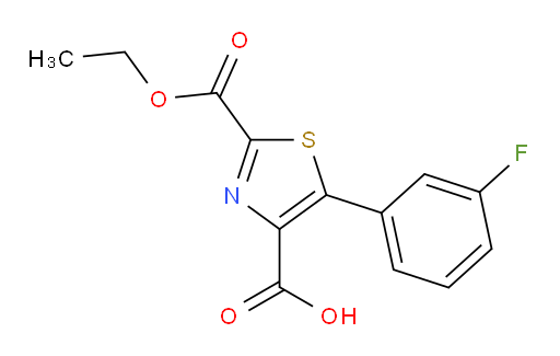 2-(ethoxycarbonyl)-5-(3-fluorophenyl)-1,3-thiazole-4-carboxylic acid