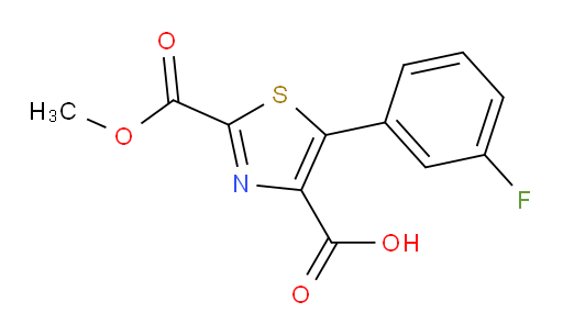 5-(3-fluorophenyl)-2-(methoxycarbonyl)-1,3-thiazole-4-carboxylic acid