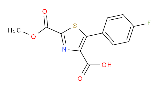 5-(4-fluorophenyl)-2-(methoxycarbonyl)-1,3-thiazole-4-carboxylic acid
