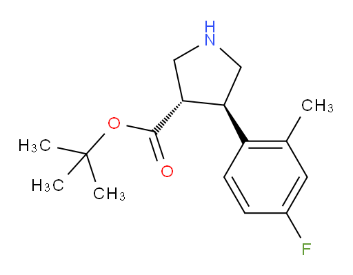 rac-tert-butyl (3R,4S)-4-(4-fluoro-2-methylphenyl)pyrrolidine-3-carboxylate
