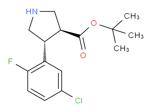 rac-tert-butyl (3R,4S)-4-(5-chloro-2-fluorophenyl)pyrrolidine-3-carboxylate