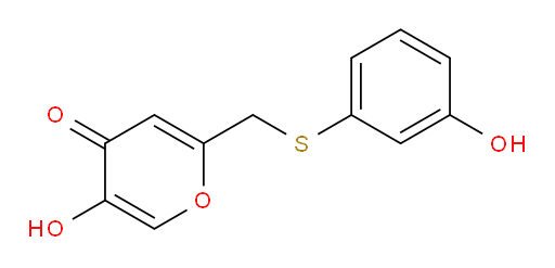 5-hydroxy-2-{[(3-hydroxyphenyl)sulfanyl]methyl}-4H-pyran-4-one
