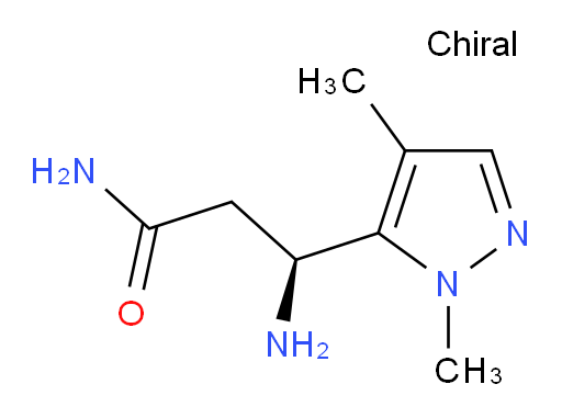 (3S)-3-amino-3-(1,4-dimethyl-1H-pyrazol-5-yl)propanamide