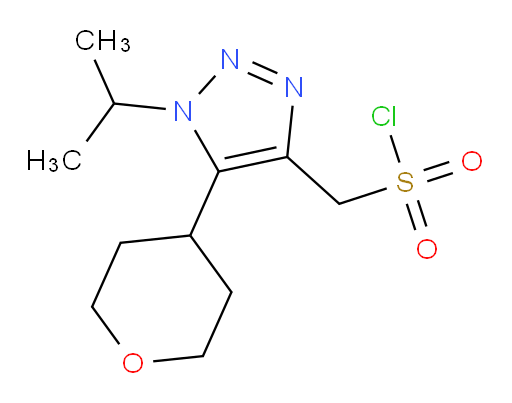 [5-(oxan-4-yl)-1-(propan-2-yl)-1H-1,2,3-triazol-4-yl]methanesulfonyl chloride