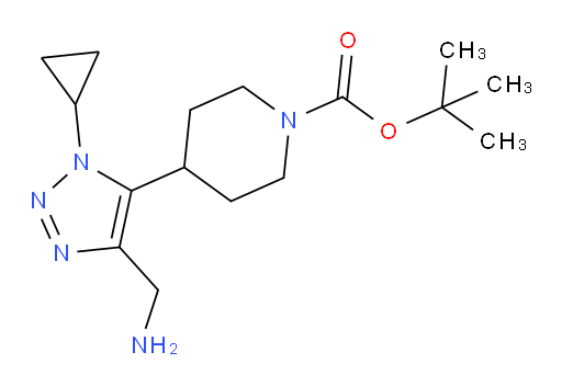 tert-butyl 4-[4-(aminomethyl)-1-cyclopropyl-1H-1,2,3-triazol-5-yl]piperidine-1-carboxylate