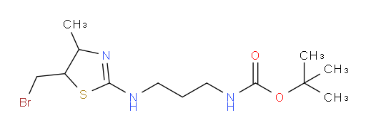tert-butyl N-(3-{[5-(bromomethyl)-4-methyl-4,5-dihydro-1,3-thiazol-2-yl]amino}propyl)carbamate