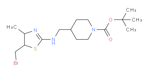 tert-butyl 4-({[5-(bromomethyl)-4-methyl-4,5-dihydro-1,3-thiazol-2-yl]amino}methyl)piperidine-1-carboxylate