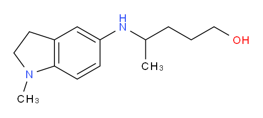 4-[(1-methyl-2,3-dihydro-1H-indol-5-yl)amino]pentan-1-ol