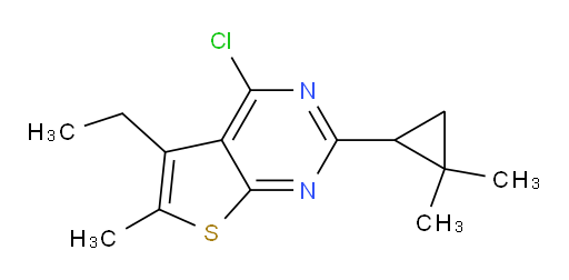4-chloro-2-(2,2-dimethylcyclopropyl)-5-ethyl-6-methylthieno[2,3-d]pyrimidine