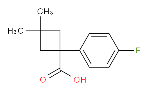 1-(4-fluorophenyl)-3,3-dimethylcyclobutane-1-carboxylic acid