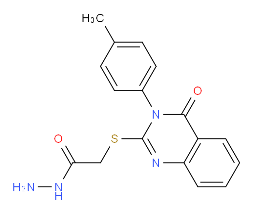 2-{[3-(4-methylphenyl)-4-oxo-3,4-dihydroquinazolin-2-yl]sulfanyl}acetohydrazide