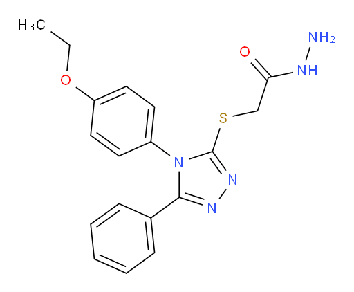 2-{[4-(4-ethoxyphenyl)-5-phenyl-4H-1,2,4-triazol-3-yl]sulfanyl}acetohydrazide
